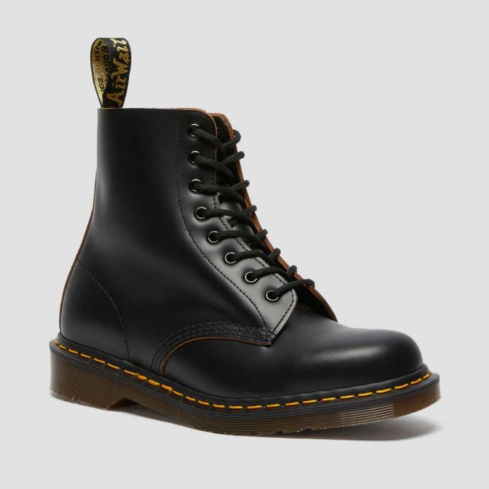 Dr. Martens 1460 Vintage Made in England Lace Up Black Boots